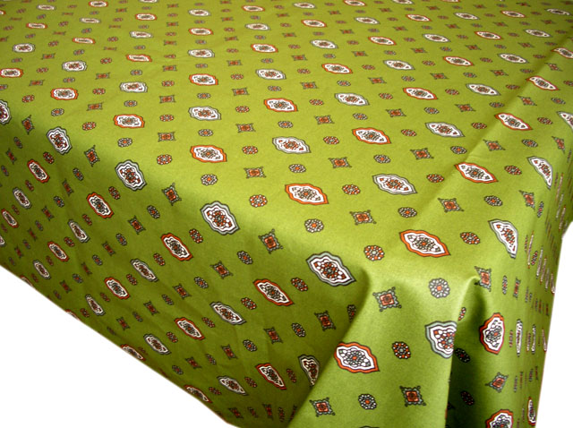 French coated tablecloth (BRILLANE. green) - Click Image to Close